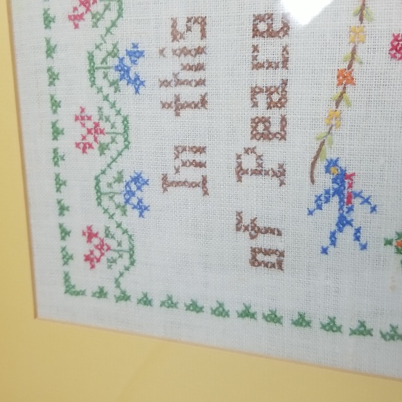 Vintage Cross-Stitch Framed & Matted - Picture 6 of 16